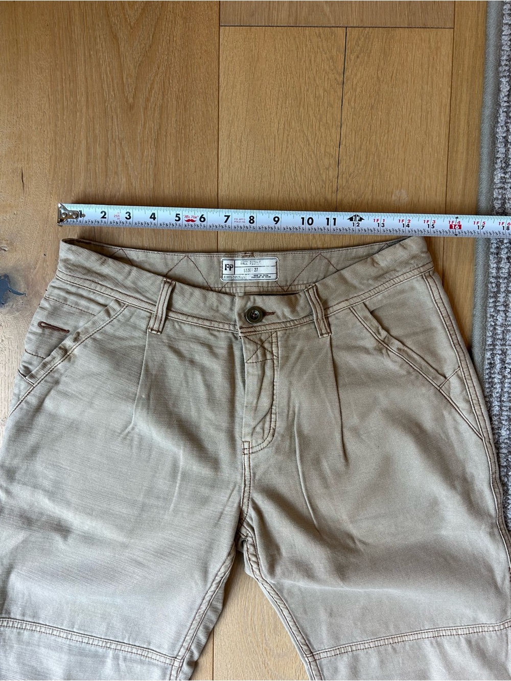 Free People Tan Cargo Pocket Wide-Leg Pants - Picture 3 of 10